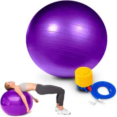 ALPHA GYM - Pelota para yoga y pilates Inflador 75cm fitness