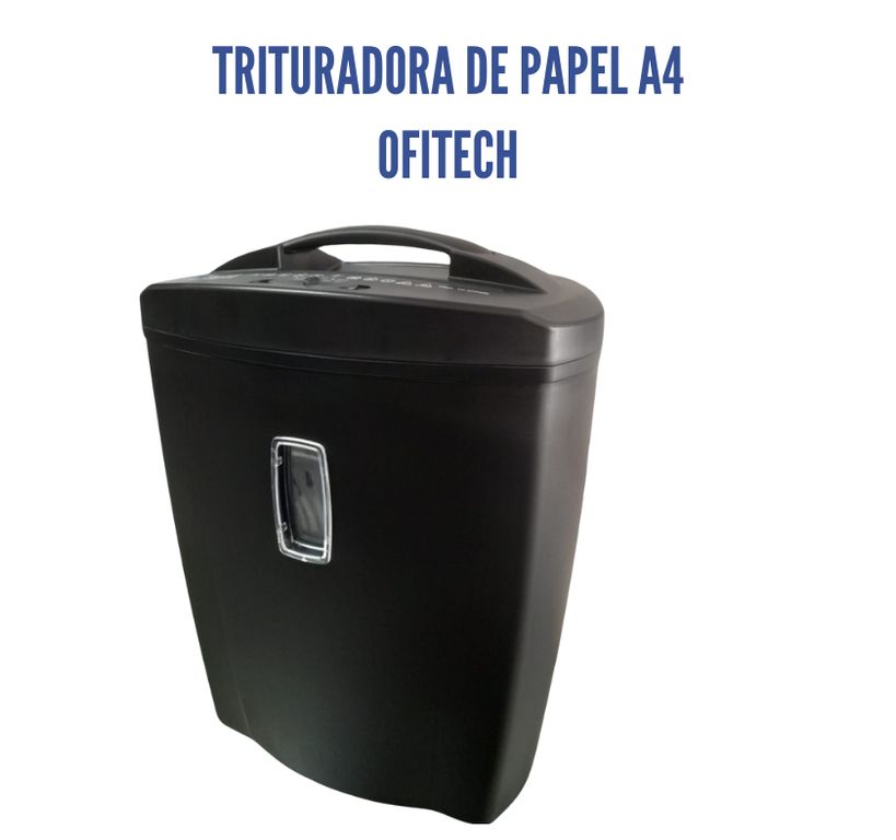 Trituradora de Papel Eléctrico A4 OFITECH Corte 4x35mm