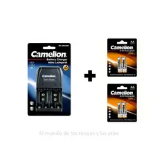 CAMELION - CARGADOR BC-0904SM + 4 PILAS AA 2500MAH RECARGABLES