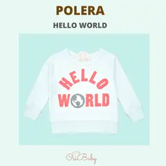 GENERICO - POLERA BEBE MUJER HELLO WORLD