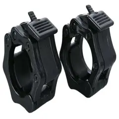 ALPHA GYM - Par de seguros para barra olímpica ajustables Ganchos