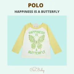 ALLEZ COLLECTION - POLO BEBE MUJER ML HAPPINES IS BUTERFLY