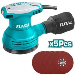 TOTAL TOOLS - Lijadora excéntrica o roto-orbital 320w industrial