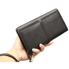 ARMUZ - Billetera de cuero vacuno con correa de mano Ejecutiva 9020