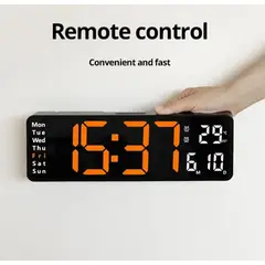 GENERICO - RELOJ DE PARED DIGITAL LED CON CONTROL REMOTO