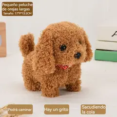 DANWEILE - Adorable Perro Peluche de peluche que camina, ladra y mueve la cola