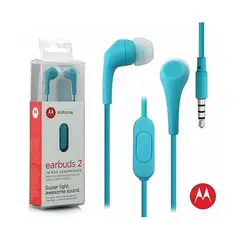 MOTOROLA - Audifonos Earbuds 2 C/Micro Turquesa