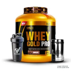 LEVEL PRO - Whey Gold Pro 3kg Chocolate+Creatina Kevin Levrone 500gr
