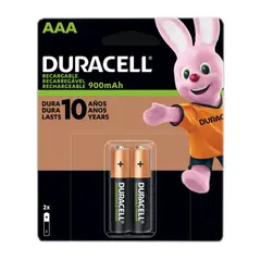 DURACELL - Pilas Recargables AAA 900MAH Blister de 2 unidades