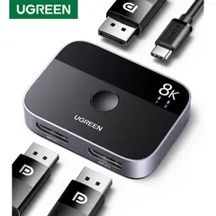 UGREEN - Divisor DisplayPort 1.4 8K Splitter Switch DP