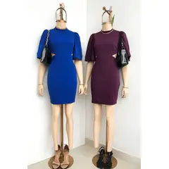 GENERICO - Vestido Midi Espalda Descubierta Meghan Color Azulino - Estacion 108