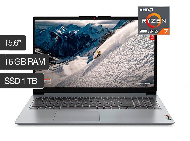 Laptop Ideapad 1 R7 5700U 16gb DDR4 1TB SSD 15.6 Fhd window 11 Home