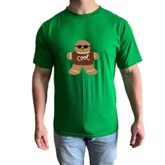 GENERICO - Polo Hombre manga corta diseño Galleta Cool - Verde