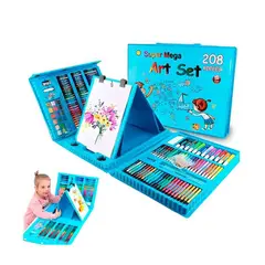 GENERICO - Set Arte Super Mega 208 Pzas Kit Dibujo Estudiantil Portátil