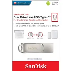 SANDISK - USB y USB-C Memoria Dual Drive luxe 150mbs 512GB