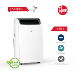 RHEEM - AIRE ACONDICIONADO PORTATIL DE 12,000 BTU CONVENCIONAL FRIO SOLO.