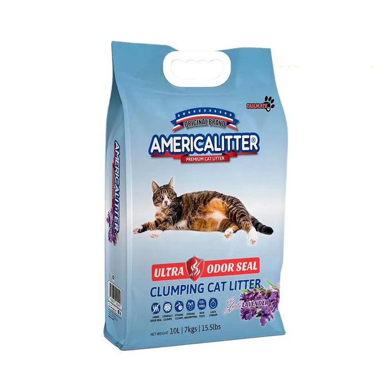 Arena para Gatos America Litter Ultra Odor Seal Lavanda 7Kg