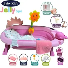 BABY KITS - Tina Plegable Jelly Spa con Accesorios Rosado