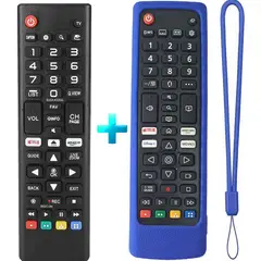 GENERICO - Control Remoto Compatible Para Tv LG + Funda Azul