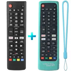 GENERICO - Control Remoto Compatible Para Tv LG + Funda Verdeagua