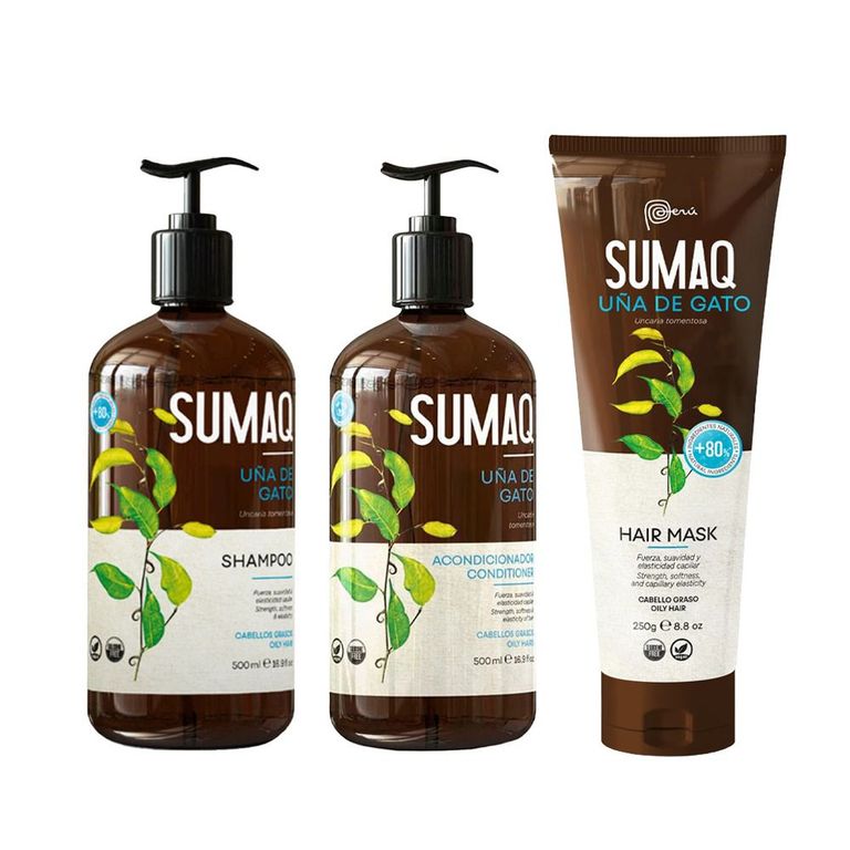 Pack Shampoo Acondicionador y Máscara Extracto Uña De Gato