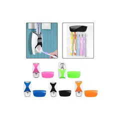 GENERICO - Porta Cepillos de Dientes y Dispensador de Pasta Dental 2 en 1