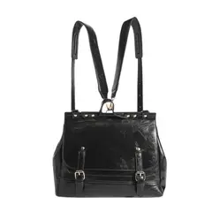 GENERICO - Mochila De Estilo Preppy Británico Vintage Bolso Mensajero color NEGRO