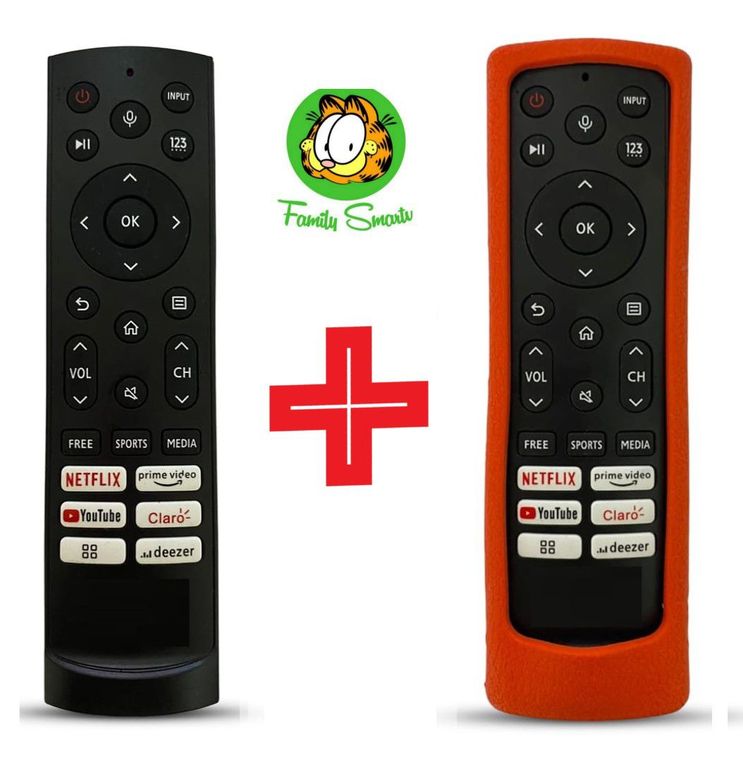 Control Remoto Para Hisense Smart Tv 2022 + Funda Roja Abierta