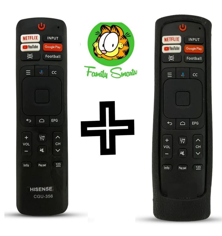 Control Remoto Para Hisense Smart Versión nueva Funda Negra
