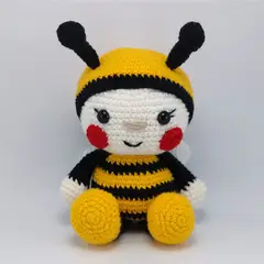 GENERICO - Oso amigurumi Abeja 16cm peluche