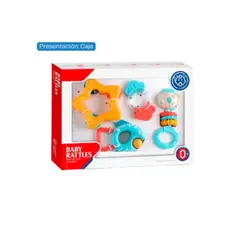 HUANGER - SET SONAJAS MORDEDORES PANDERETA 4PZS