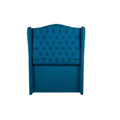 MUEBLES MACRUMO - Cama tapizada Paris - 2 Plz turquesa