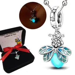 GENERICO - Collar Fluorecente Charms Luciernaga Evangeline