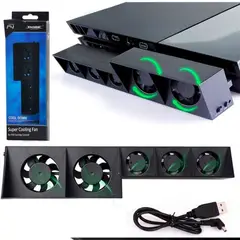 DOBE - Cooler para PlayStation 4 Fat Enfriador 5 Ventiladores