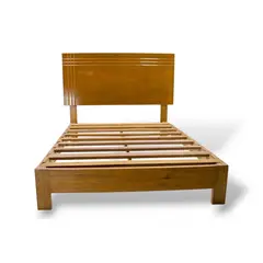MUEBLES MACRUMO - Cama de madera tornillo modelo Lima 2 Plz