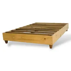 MUEBLES MACRUMO - Tarima Fija Ancha de Pino de 2 plazas