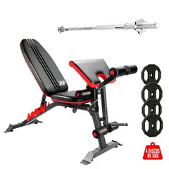 XTREME SPORT - Banca de Pesas Iron Gym Barra + 20kg de Discos