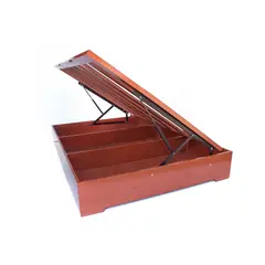 MUEBLES MACRUMO - Tarima Fija Ancha / Sistema Espacio de Pino color Cedro de 1.5 plz