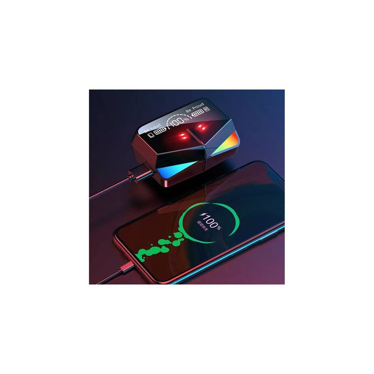 Audifono Gamer M28 3 en 1 Tws con Luz RGB Powerbank Bluetooth - Negro