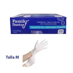 FAMILY DOCTOR - GUANTES DE LATEX TALLA M 100 UND