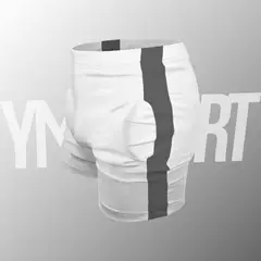 YML SPORT - Short de Entrenamiento Hombre - Short GYM Blanco -