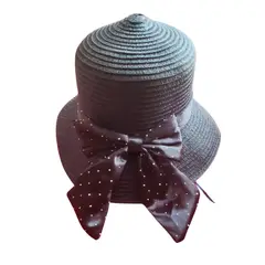 GENERICO - Sombrero Elegante con Lazo de Piedras Azul