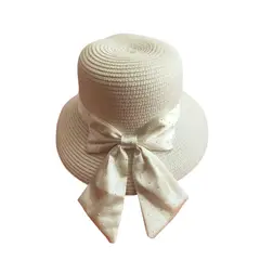 GENERICO - Sombrero Elegante con Lazo de Piedras Crema