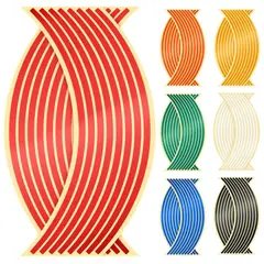 GENERICO - CINTA REFLECTIVA COLOR NARANJA PARA LLANTA DE MOTO