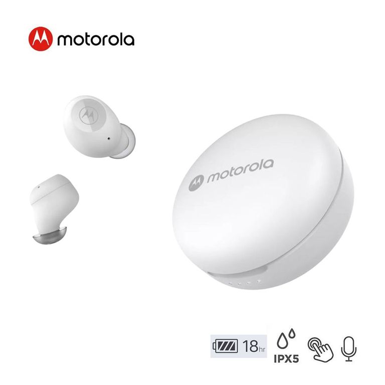 Audífonos in ear Bluetooth Ipx5 Moto Buds 250 18hrs Blanco