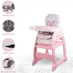 KIDS - Silla de comer gato 3 en 1 rosado