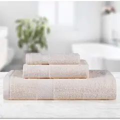 TEFI HOME - Toallas Deluxe Beige Set 3 Piezas