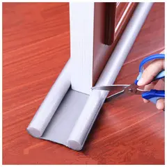 GENERICO - Burlete Flexible 95 cm Sello Protector para Puertas Gris