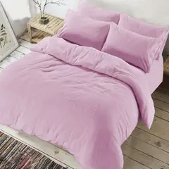 GENERICO - CUBRECAMA TRES PLAZAS KING DE PELUCHE PELO CORTO LILA