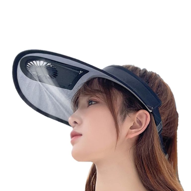 Visera con Ventilador Recargable Mujer Verano Rosado